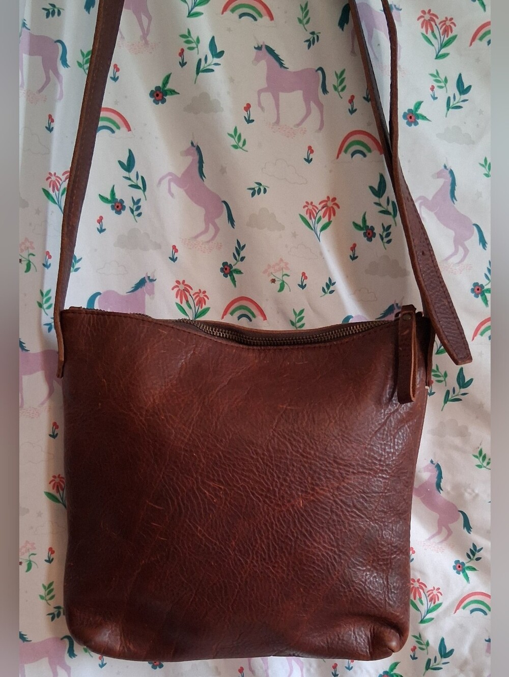 Duluth Lifetime Leather Burgundy Pebble Full-Grain Causal Crossbody Purse Bag - Picture 3 of 13